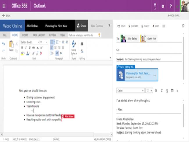 Microsoft substitui anexos de email por links