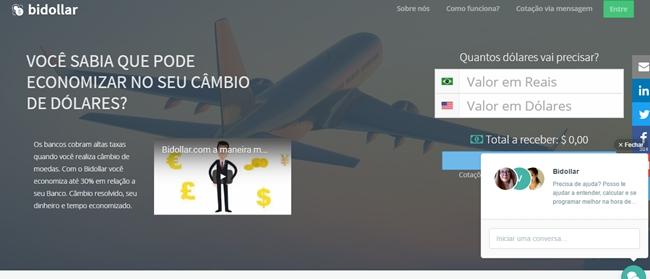 Serviços de câmbio on-line? Sim