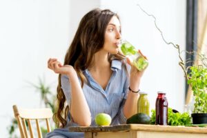 detox, dieta, mulher, saúde